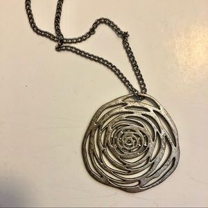 Sterling Silver Artisan Flower Necklace